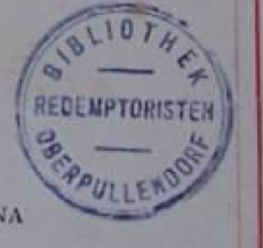 Stempel Redemptoristen Oberpullendorf